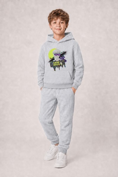 han elegant 2-Piece Hooded Game over Printed Unisex Children's Tracksuit Set ...