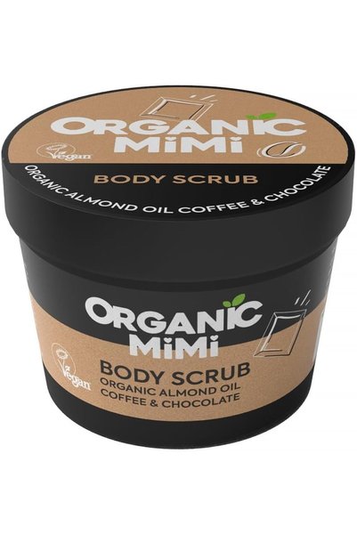 ORGANİC MİMİ Coffee & Chocolate Body Scrub | Natural Sea Salt & Sugar Exfolia...