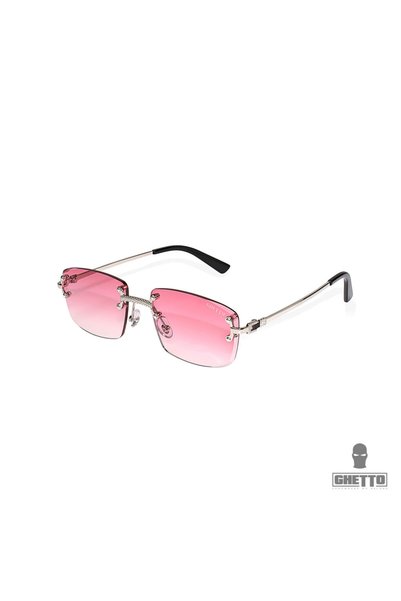 GHETTO Γυαλιά Ηλίου Palette με Ασημένιο Σκελετό Unisex - Κόκκινο Ωκεανός