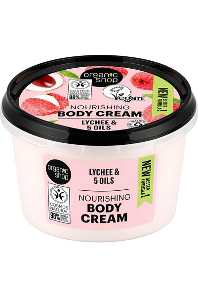 organic shop Pink Lychee and 5 Oils Body Cream, 250 ml