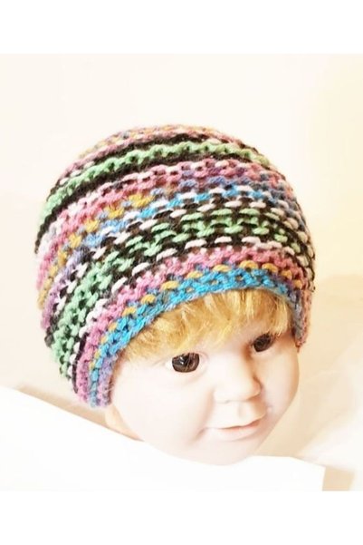 Marc Căciuliță multicoloră pentru nou-născuți