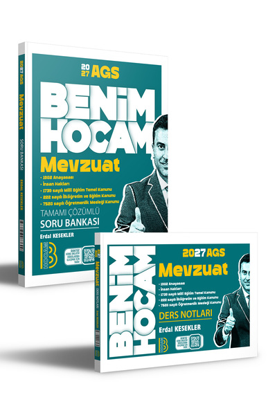 Benim Hocam Yayınları 2027 AGS Mevzuat Soru Bankası Ders Notları SETİ
