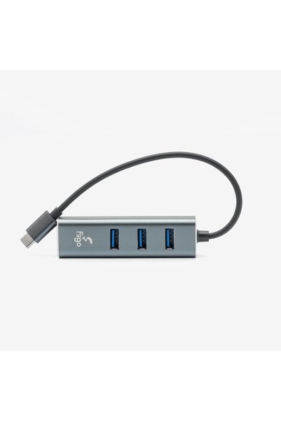 Ronanna TYPE-C to LAN ve 3x USB Alüminyum Adaptör Gri