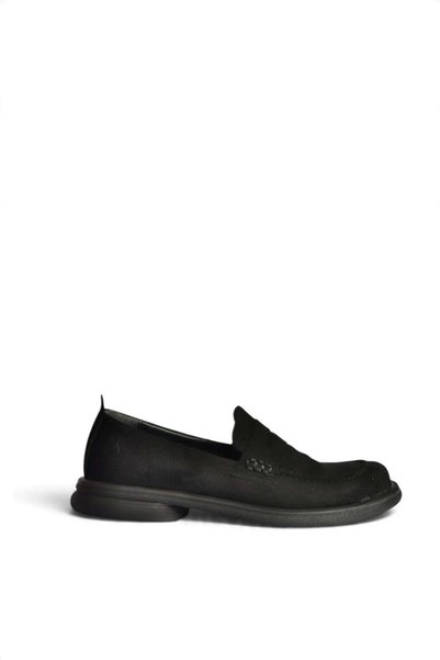 Fox Shoes Z996165202 Siyah Süet Mosen Burunlu Casual Comfort Ayakkabı