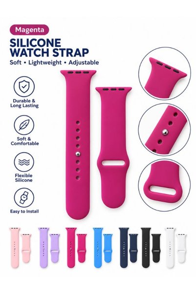 Generic Brand Silicone Replacement Watch Band Compatible with Apple Watch Siz...