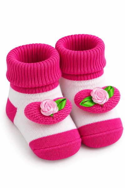 Babyhola 0-6 Ay Figürlü Pamuklu 3'Lü Kız Erkek Bebek Çorap Seti 396