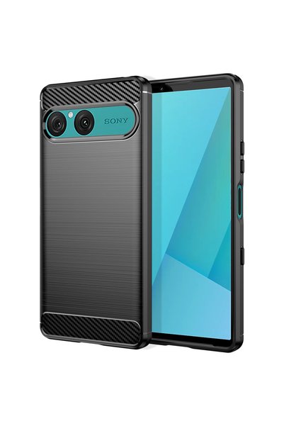 XGSM Husă pentru Sony Xperia 10 VII, Carbon, Negru