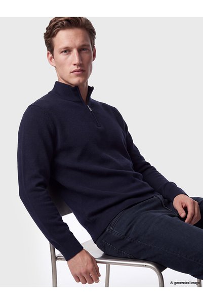 LC Waikiki Pulover Tricotat Mock Neck Bărbați