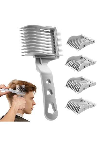 ELEPHANTBOAT ®   مشط توجيه احترافي 4 في 1 قابل للفصل لماكينة حلاقة الشعر، قاب...