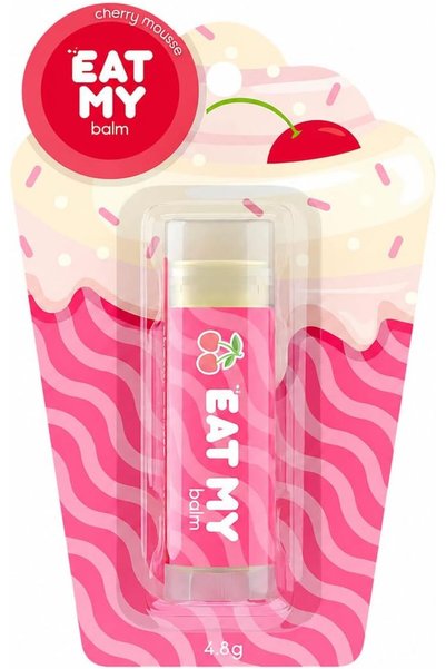Eat My Balm Cherry Mousse Lip Balm with Almond Oil, Coconut Oil and Shea Butt...