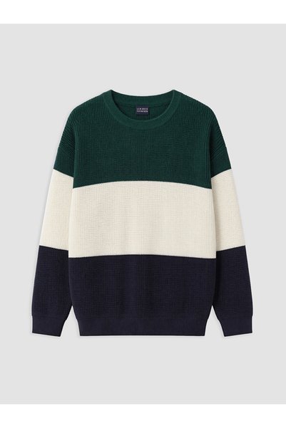 LC Waikiki Pulover Tricotat Color Block pentru Băieți