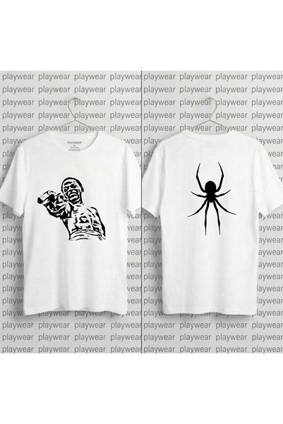 playwear تي شيرت سبايدر تي مطبوع 100% قطن برقبة دائرية