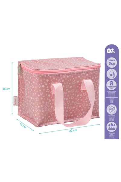 Kiokids Θερμομονωτική Τσάντα Πικνίκ Αστέρια Ροζ