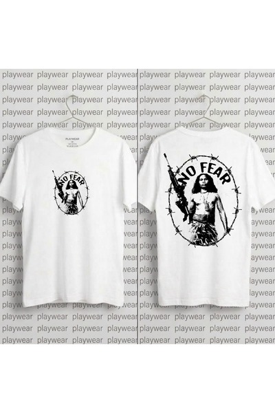 playwear No-Fear-Tee Printed 100% Cotton Crew Neck T-Shirt