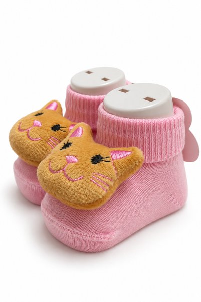 Babyhola 0-6 Ay Figürlü Pamuklu 3'Lü Kız Erkek Bebek Çorap Seti 396