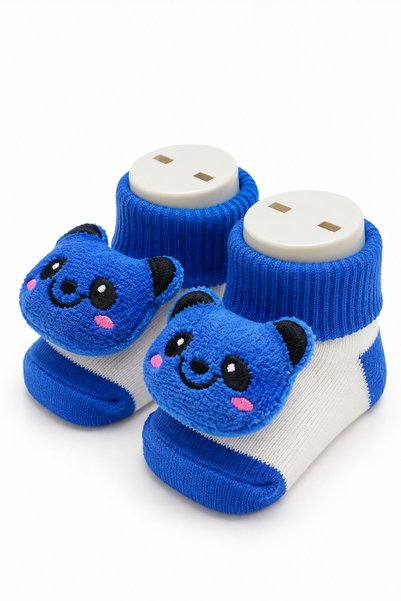 Babyhola 0-6 Ay Figürlü Pamuklu 3'Lü Erkek Bebek Çorap Seti 396
