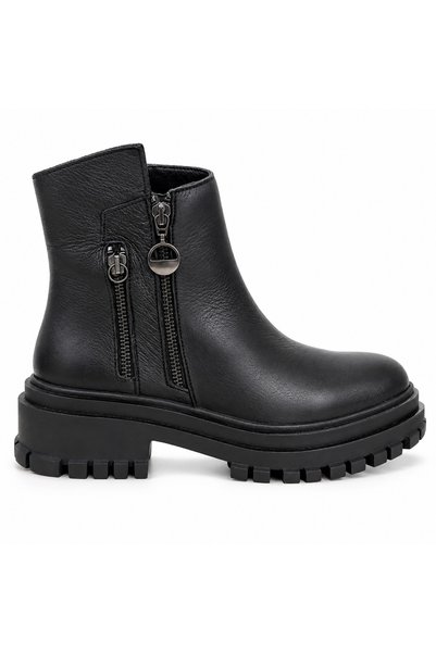 Castle Black Lena Black Genuine Leather Women's Boots
