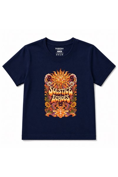 Rabona Fashion Solstice Echoes – Retro Psychedelic Sun and Disco Ball Kids Gr...