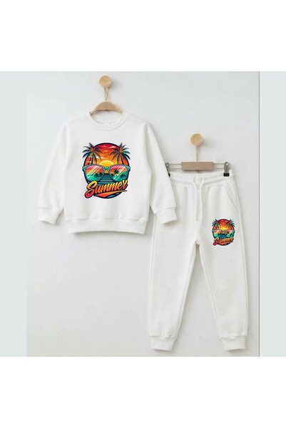 playwear Team Sweatshirt Glasses Summer New Season Printed Girls Boys Crew Neck