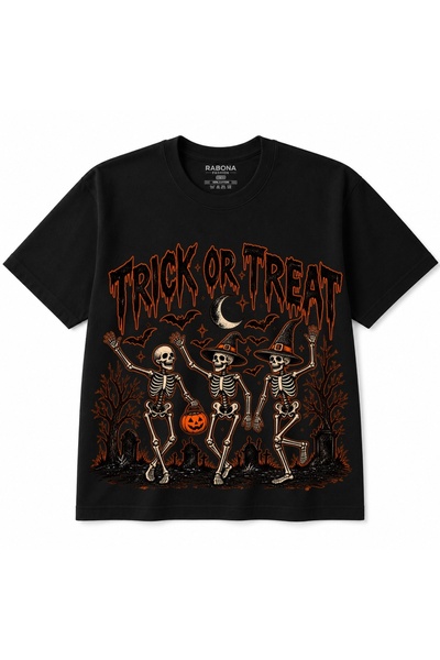 Rabona Fashion Dansul Scheletului „Trick or Treat” – Tricou cu grafică vintag...