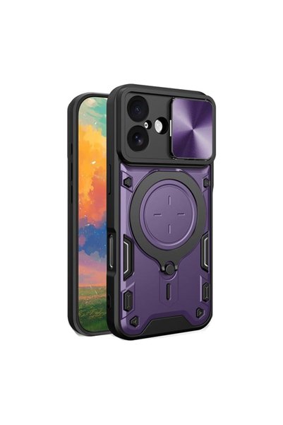 FONIX Carcasă CamShield din metal rezistent pentru Apple iPhone 18, Armură Hi...