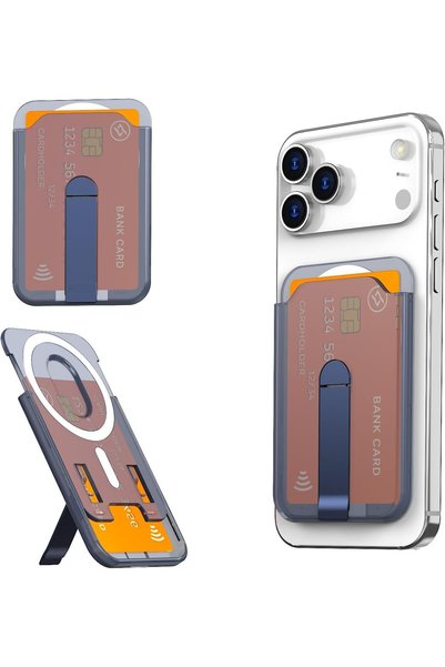 GENERAL Mag-Safe Wallet Kickstand for Phone, N52 Magnetic Card Holder Grip St...