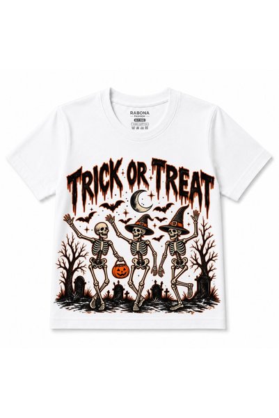 Rabona Fashion Dansul Scheletului „Trick or Treat” – Tricou grafic vintage de...