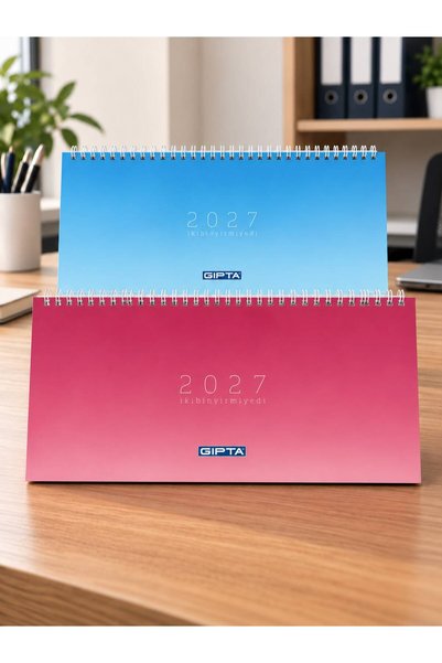 Gıpta 2027 Masa Takvimi 16X33 Spiralli Karton Kapak Parc 506-PXK (2Lİ)