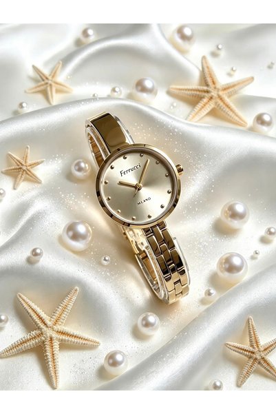 Ferrucci ساعة يد نسائية FERRUCCİ-(GOLD COLOR)