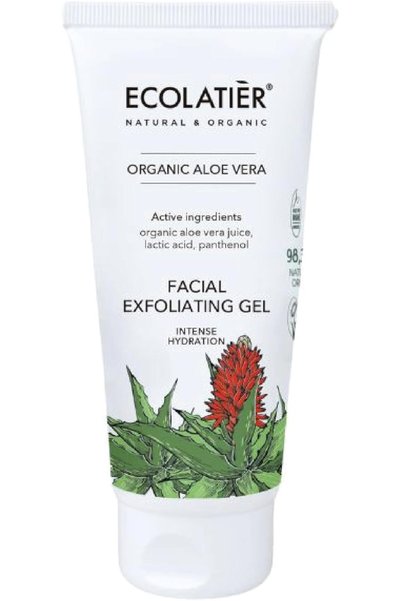 ECOLATIER Intense Hydration Facial Exfoliating Gel with Organic Aloe Vera 100 ml