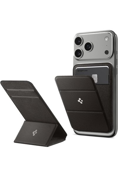Spigen Smart Fold (MagFit) Magnetic Wallet Card Holder with Kickstand compati...