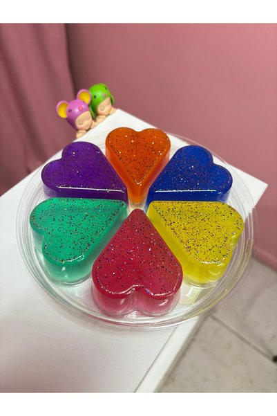 Genel Markalar 5 renk rengarenk simli slime set kutu oyun hamuru slaym oyun j...