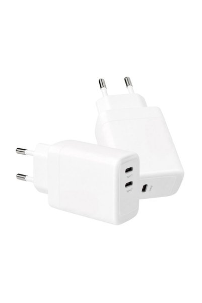 FONIX Φορτιστής δικτύου, 2xUSB-C, 45W, 100-240V, Λευκό