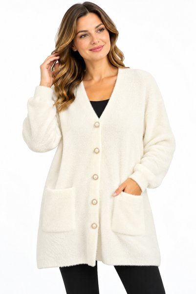 MERSA Angora Beard Thick Sports Cardigan
