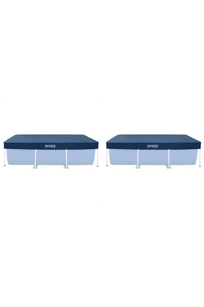 Intex Rectangular Pool Cover, Navy Blue 300 x 200 x 20 cm 28038 (Pack of 2)