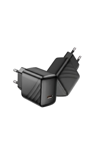 FONIX Network Charger, USB-C, Fast Charge, 25W, 100-240V, Black