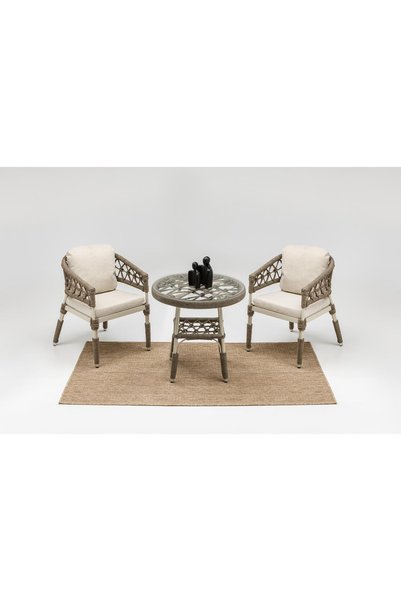 Divona Home ROPE BAHÇE BALKON BİSTRO SET