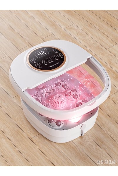 Arabest Remote Control, Collapsible Foot Spa with Heat, Bubble Massage and 6 ...