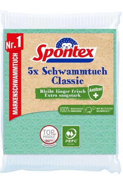 Spontex Σφουγγαρόπανα Γενικής Χρήσης 5 Τεμάχια