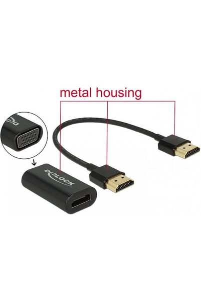 DELOCK 65667 Μετατροπέας HDMI Αρσενικό σε VGA Θηλυκό