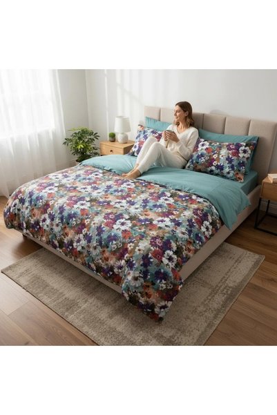 Ralex Cotton Pro 100% cotton King Size Duvet Cover Set , double sided – digit...