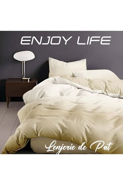 Ralex Lenjerie pat Finet Enjoy Life 6 piese, cearșaf pat 240x260 cm, pilotă 2...