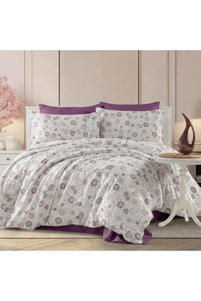 Ralex Ranforce Cotton Pro 100% Cotton Bed Linen, 1 Person, 3 Pieces Modern Wh...