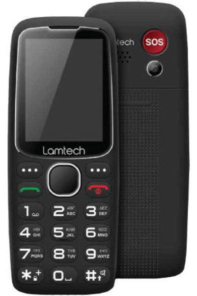 Lamtech Tiny L II Κινητό τηλέφωνο διπλής SIM με μεγάλα κουμπιά, Μαύρο