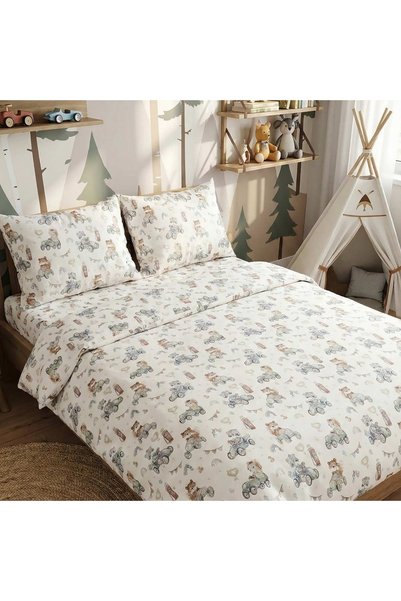 Ralex Ranforce Cotton Pro Βαμβακερό Λινό 100% Βαμβάκι, 1 άτομο, 3 τεμάχια Παι...
