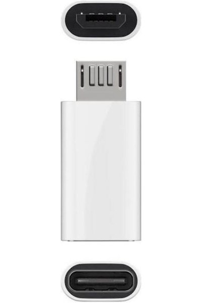 MicroConnect USB-C Θηλυκό σε micro USB Αρσενικό Λευκό