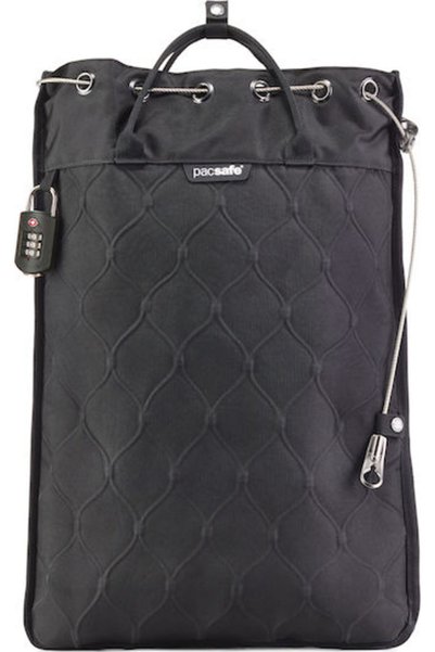 Pacsafe Travelsafe 12L GII Φορητό Χρηματοκιβώτιο Μαύρο Προστατευτικό Κάλυμμα ...