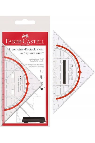 Faber Castell Faber-Castell Γεωμετρικό Πλαστικό Διαφανές Τρίγωνο 14 εκ. με Δι...