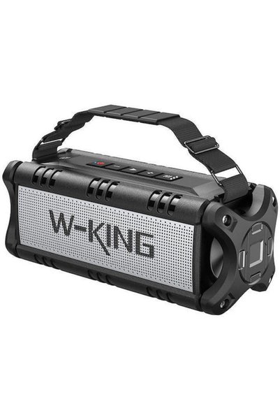 W-KING Ηχείο Bluetooth D8 50W με αυτονομία μπαταρίας έως 24 ώρες Μαύρο Ασημί