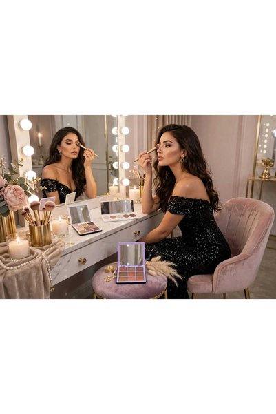 Kormesic بكج 3 باليتات آيشادو وبلاشر وهايلايتر - 23 لون - مات وجليتر وشمر - أ...